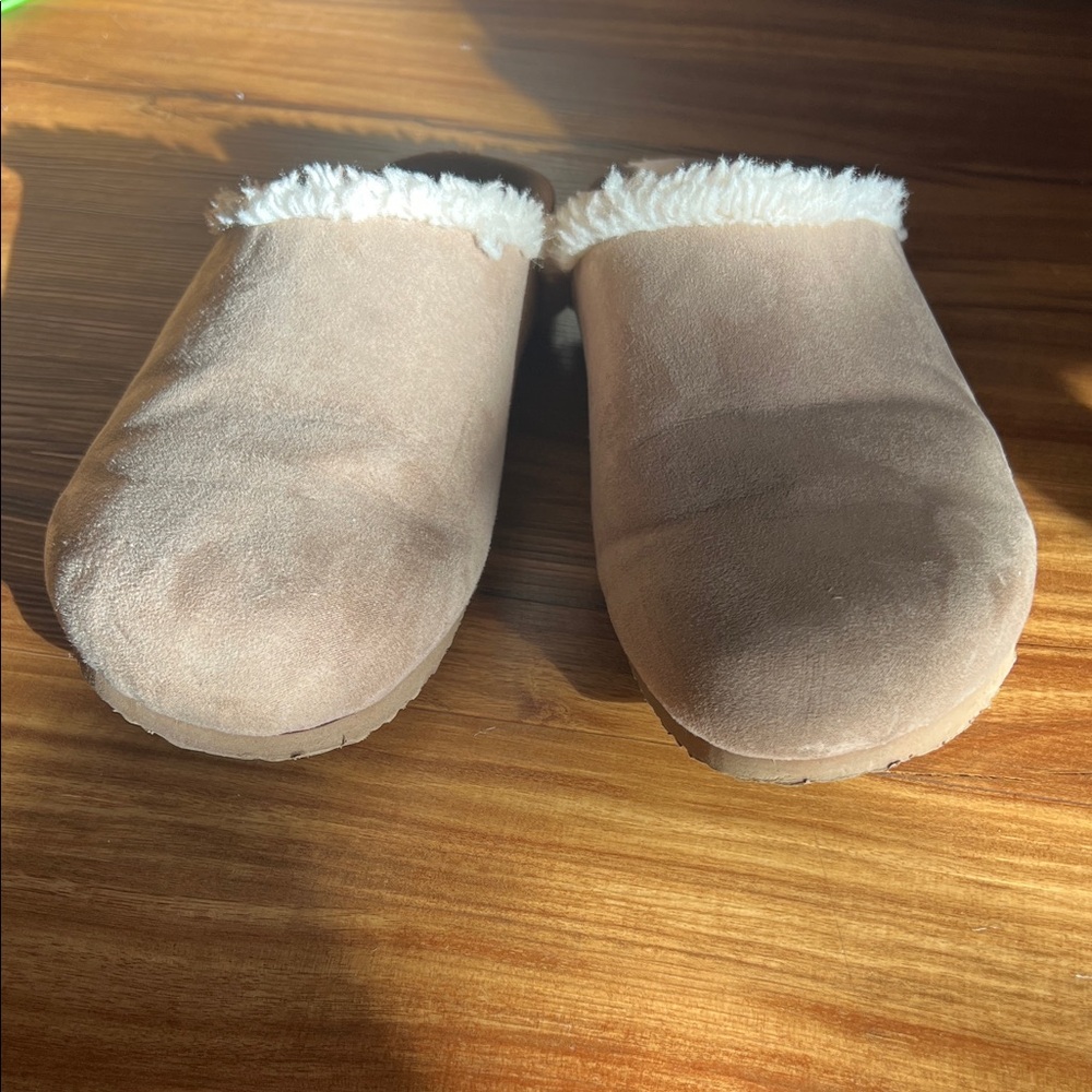 J.Crew Clogs with Sherpa Lining, size 10
